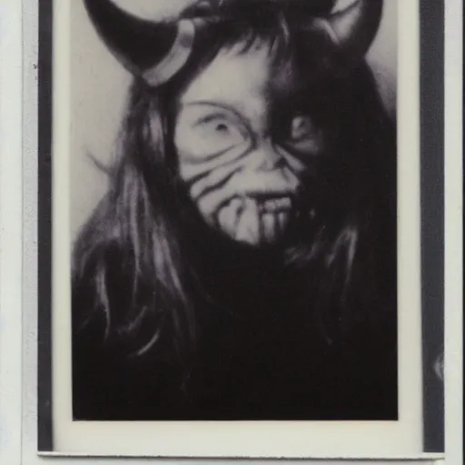 Image similar to poloroid photo of demon