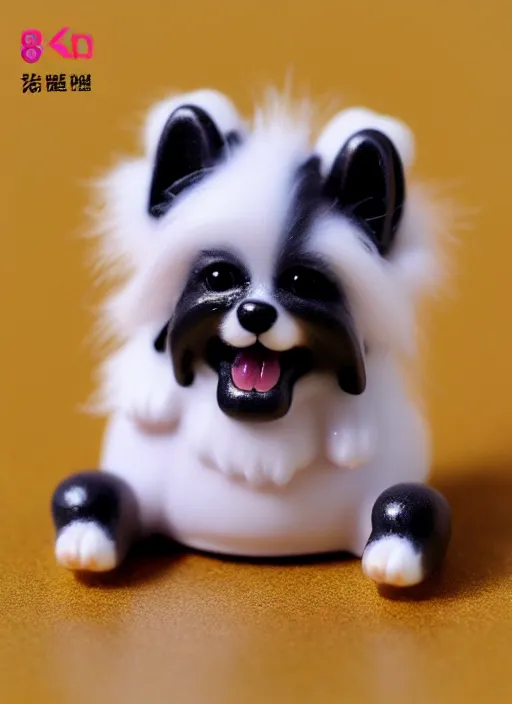 Image similar to 80mm resin detailed miniature of cute fluffy dog, Product Introduction Photos, 4K, Full body, simple background