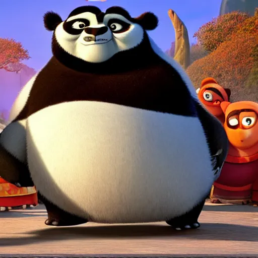 Prompt: po from kung fu panda