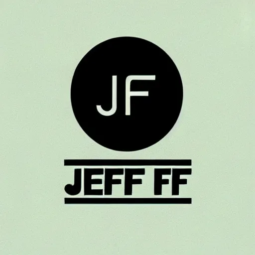 Image similar to “JEFF” text, JEFF “(((JEFF)))))” text logo, simple white background Victo Ngai, Kilian Eng