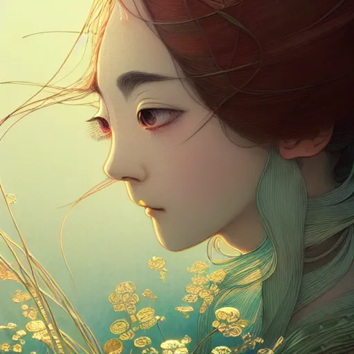 Prompt: a beautiful exquisite delicate hyperdetailed character design 4 k wallpaper illustration of a divine princess, victo ngai style, elegant, finely detailed perfect face, style of studio ghibli, makoto shinkai, raphael lacoste, louis comfort tiffany, denoise, deblurring, artgerm, james jean, ross tran, alphonse maria mucha, chinese style