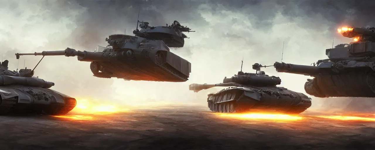 Image similar to main electric battle tank and helicopter at war, volumetric lighting futuristic, highly detailed, digital painting, artstation, concept art, cinematic, sharp focus, illustration, unreal engine 5, 8 k, art by artgerm and greg rutkowski and alphonse mucha
