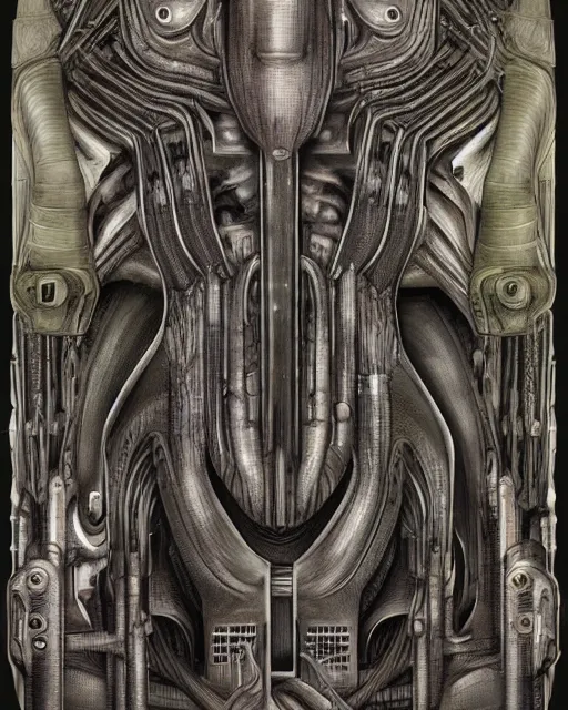Image similar to videogame cover art by hr giger