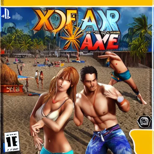 Prompt: video game box art of a ps 4 game called dead or alive xtreme beach volleyball 4, 4 k, highly detailed cover art.