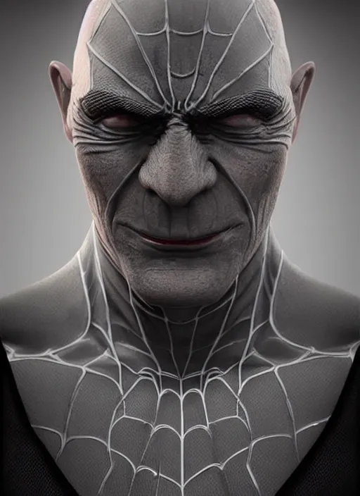 Prompt: “Very old Spiderman, wrinkled face, bald head. Photorealistic.”