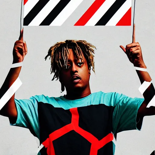 Image similar to juice wrld holding up a germany flagdigital art 4 k the detailed super realistic