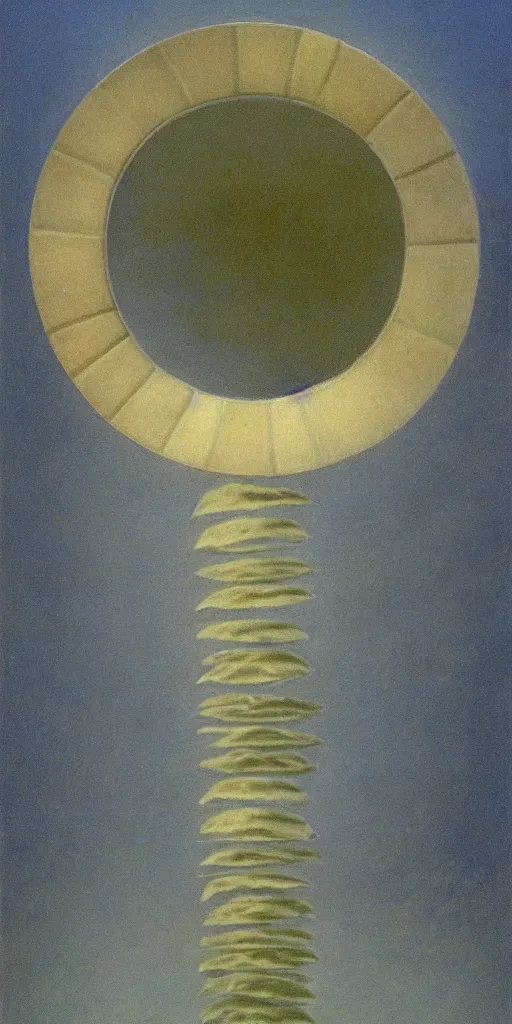 Image similar to art by abbott fuller graves of a giant beautiful diatom