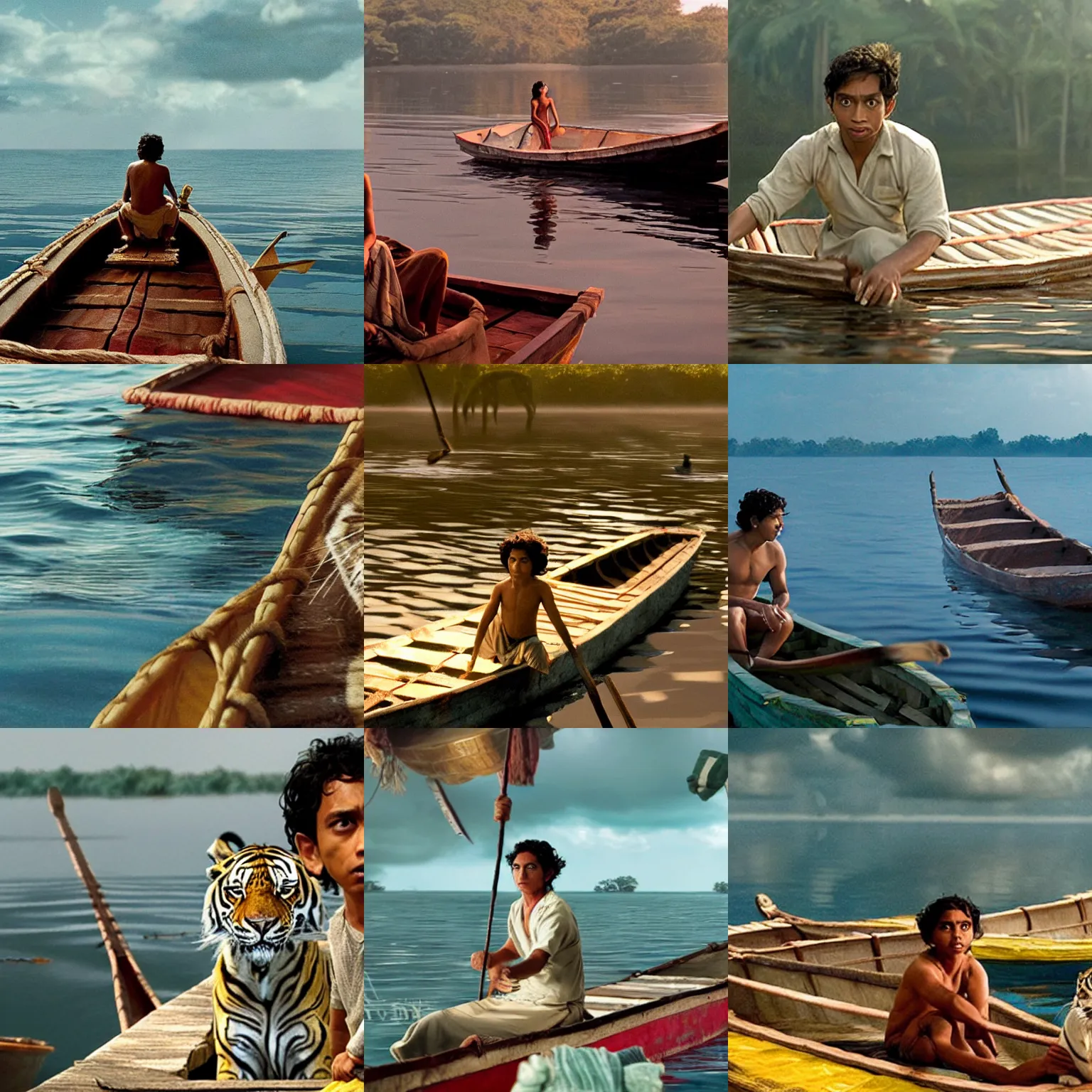Prompt: a film still from life of pi ( 2 0 1 2 )