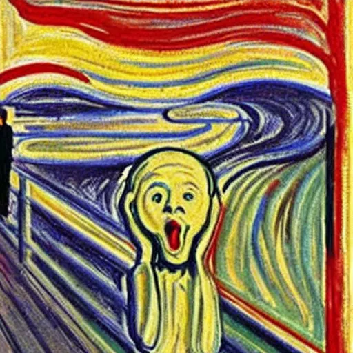 Image similar to munch's the scream featuring macaulay culkin from home alone