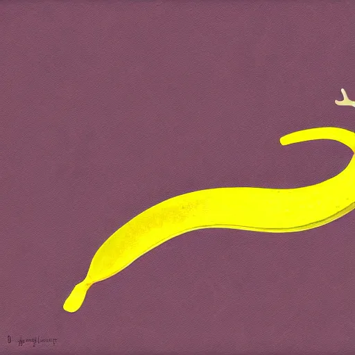 Image similar to banana slug with antlers, digital art