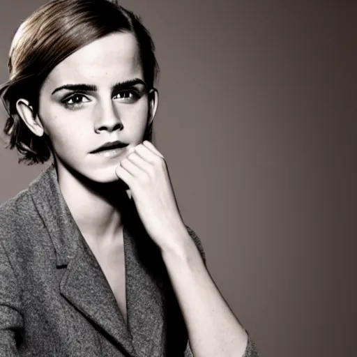 Image similar to Emma Watson modeling for Gucci, (EOS 5DS R, ISO100, f/8, 1/125, 84mm, postprocessed, crisp face, facial features)