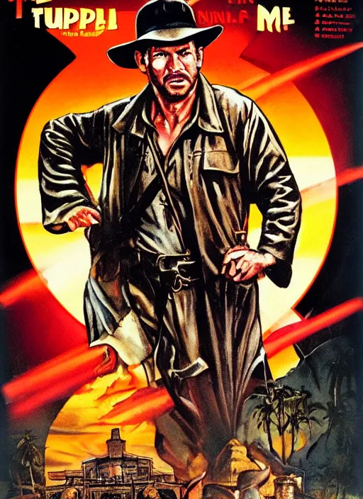 Image similar to 1 9 8 6 poster for indiana jones and the temple of boom