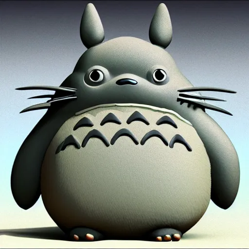 Prompt: Totoro, 3D rendering, highly detailed, photorealistic
