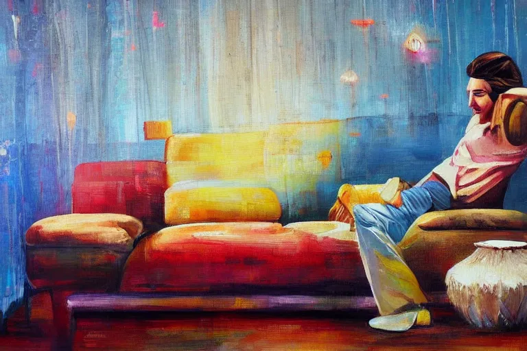 Image similar to modern painting of relax style