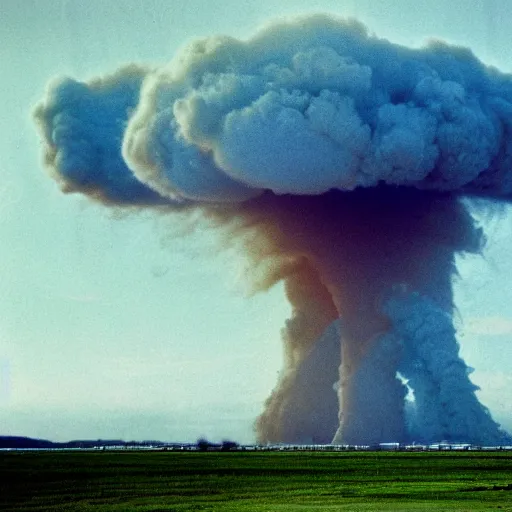 Image similar to !dream a beautiful photo of a nuclear meltdown, landscape