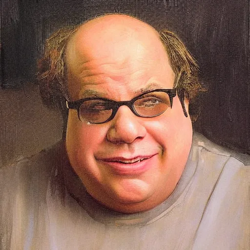 Image similar to danny davito frank reynolds movie actor photograph, portrait, famous painting, by ilya repin