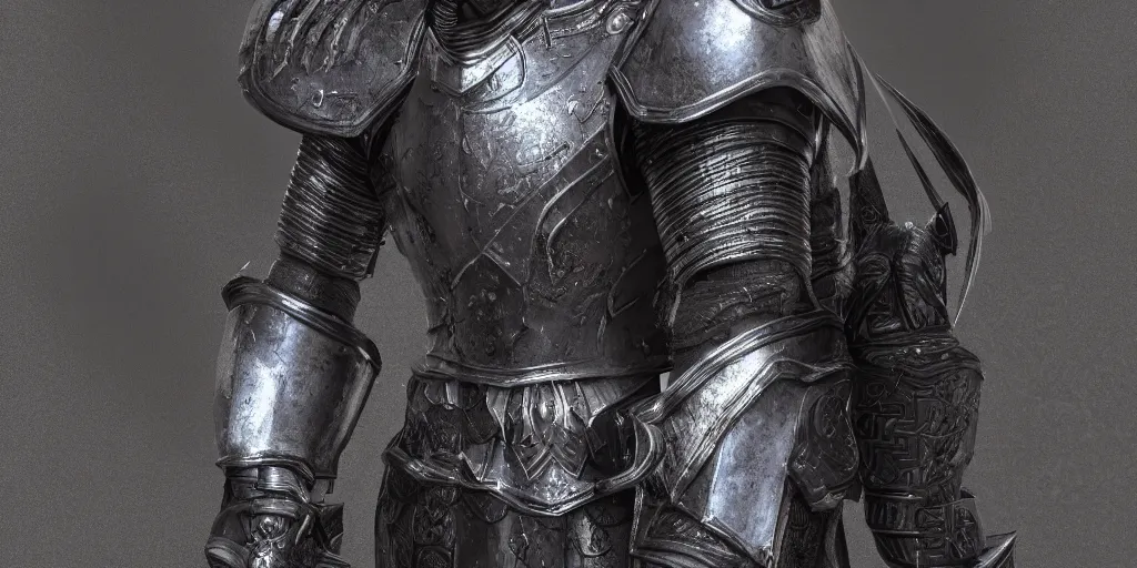 Image similar to a black knight, highly detailed, detailed, fine texture, 3 d render, unreal engine, 3 d character