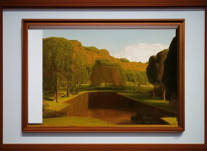 Prompt: painting of a james turrell artwork by thomas cole