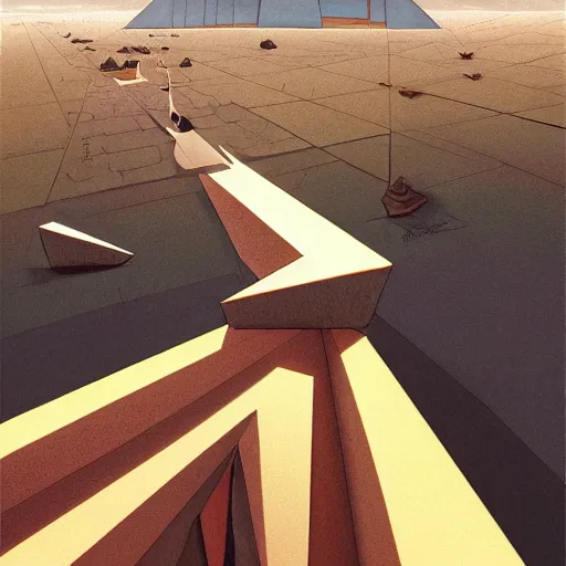 Image similar to point perspective path towards a pyramid with black snake in the sky ,by artgerm and Craig Mullins, James Jean, Andrey Ryabovichev, Mark Simonetti and Peter Morbacher 16k