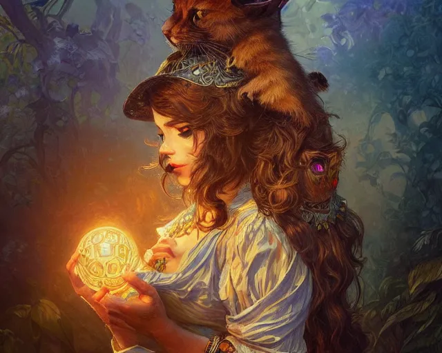 Prompt: photography of louis wain, deep focus, d & d, fantasy, intricate, elegant, highly detailed, digital painting, artstation, concept art, matte, sharp focus, illustration, hearthstone, art by artgerm and greg rutkowski and alphonse mucha