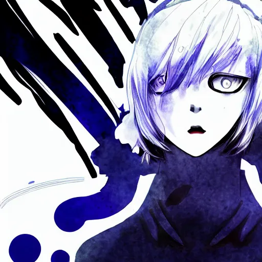 Image similar to water white in tokyo ghoul manga by sui ishida, illustration in style of sui ishida, 4 k hd