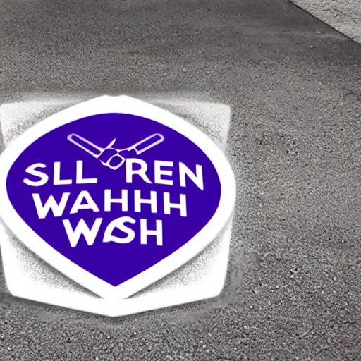 Prompt: modern self-service car wash logo