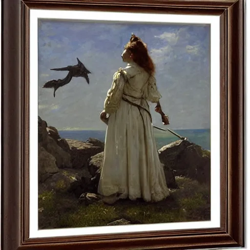 Image similar to female adventurer by alfred stevens