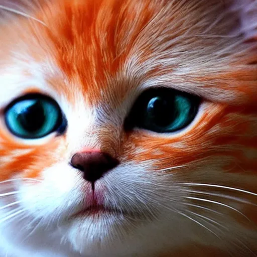 Image similar to an orange kitty front view