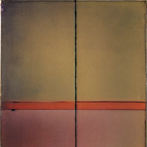 Prompt: This experimental art is composed of two rectangles of different sizes and colors, separated by a thin line. The bottom rectangle is larger and warmer in color. The top rectangle is smaller and lighter in color. The line that separates the rectangles creates a sense of tension and balance. A deep background provides a sense of depth and space. by Eastman Johnson, by Arthur Dove saturated