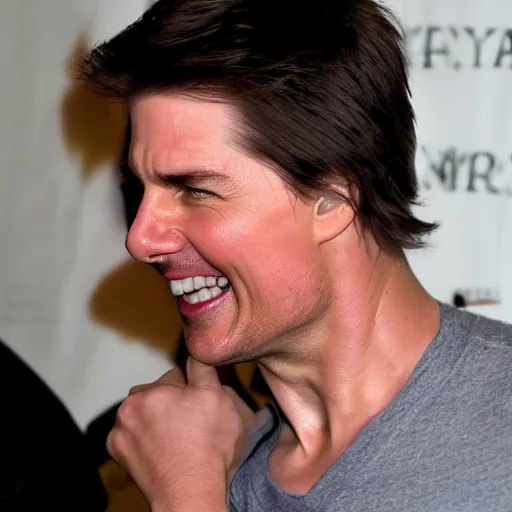 Prompt: Drunk Tom Cruise Crying