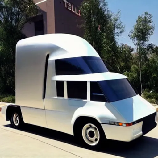 Image similar to tesla cybertruck in back to the future