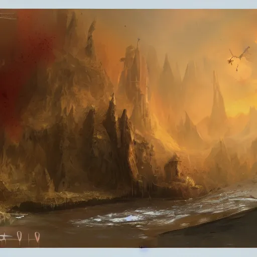 Prompt: use your blood to paint, keep painting until you die, #conceptart, matte painting