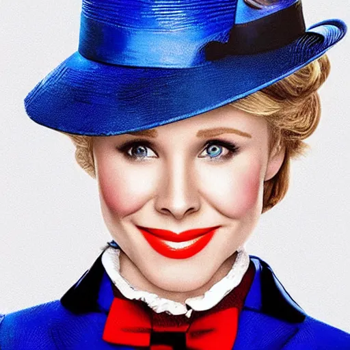 Image similar to “ kristen bell as marry poppins. ”