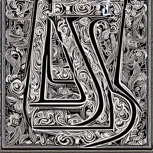 Image similar to letter a!! typography, high contrast, soft shadows, looking back, intricate, front and back, layers, jugend, ornamentical