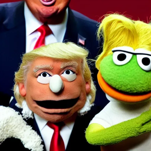 Prompt: donald trump as a muppet