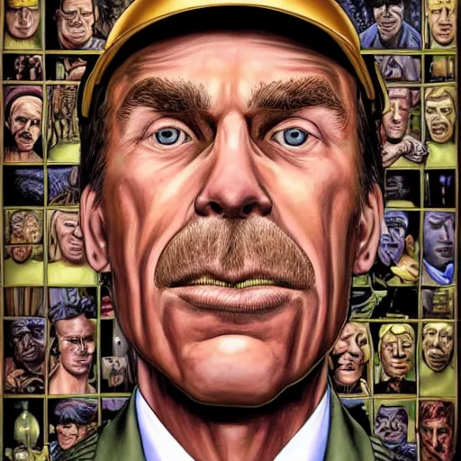 Prompt: a face on portrait of an engineer, by glenn fabry and jason edminston