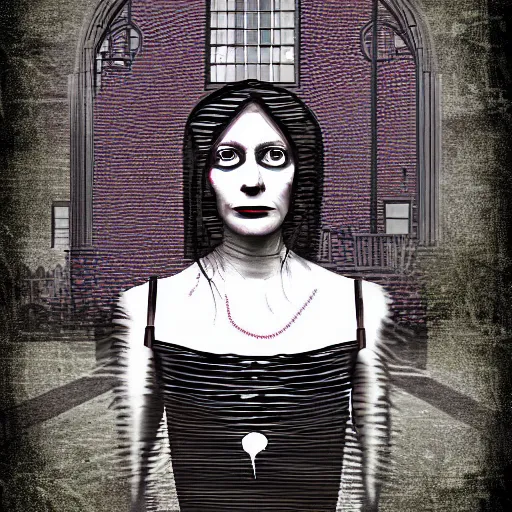 Prompt: american computerized gothic, digital art