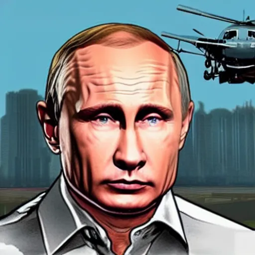 Prompt: Putin in GTA art style