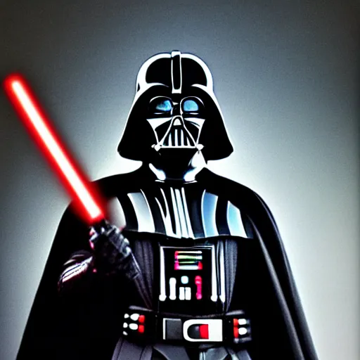 Image similar to Darth Vader holding a electric guitar, 90s rock album