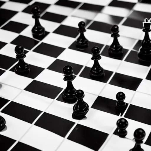 Image similar to an award winning photograph of a chess board