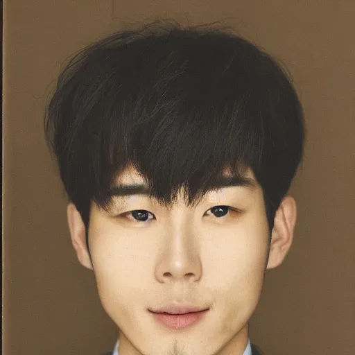 Image similar to front on portrait of an attractive korean man