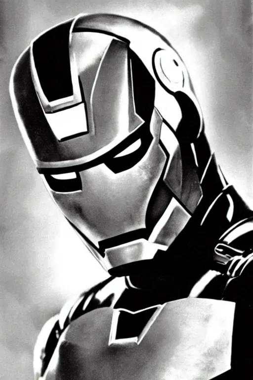 Image similar to cary grant as iron man. superhero movie set in the 1 9 5 0's