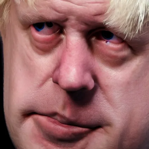 Prompt: boris johnson close up of face, accurate features