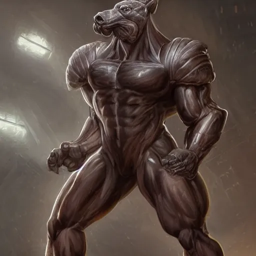 Prompt: a musclebound anthropomorphized horse with a magnificently muscular physique wearing a tight kevlar battle outfit standing guard at a facility, equine, anthro art, furaffinity, highly detailed, digital painting, artstation, sharp focus, game art, concept art, illustration, art by artgerm, greg rutkowski, wlop