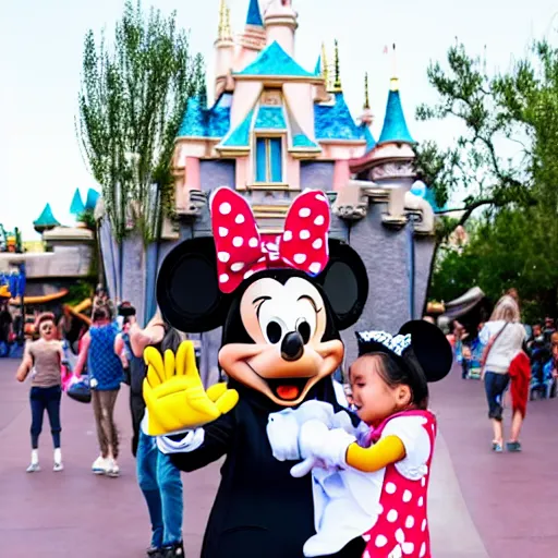 Image similar to the Goofy character at Disneyland fighting a child