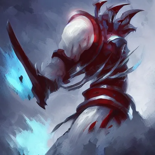 Image similar to pyke from League of Legends, trending on artstation, concept art, graphic style, visible brushstrokes,