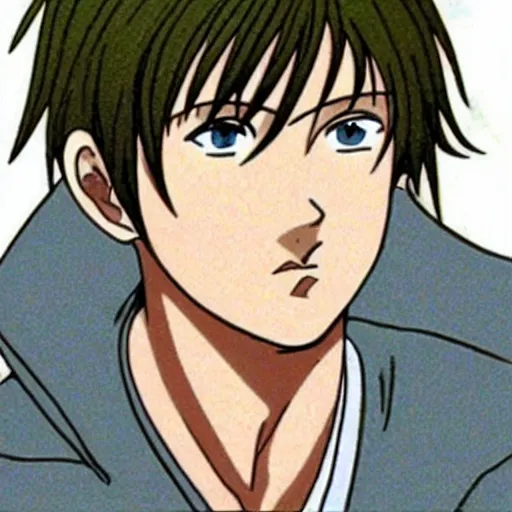 Image similar to ryan gosling in 1 9 9 7 berserk anime