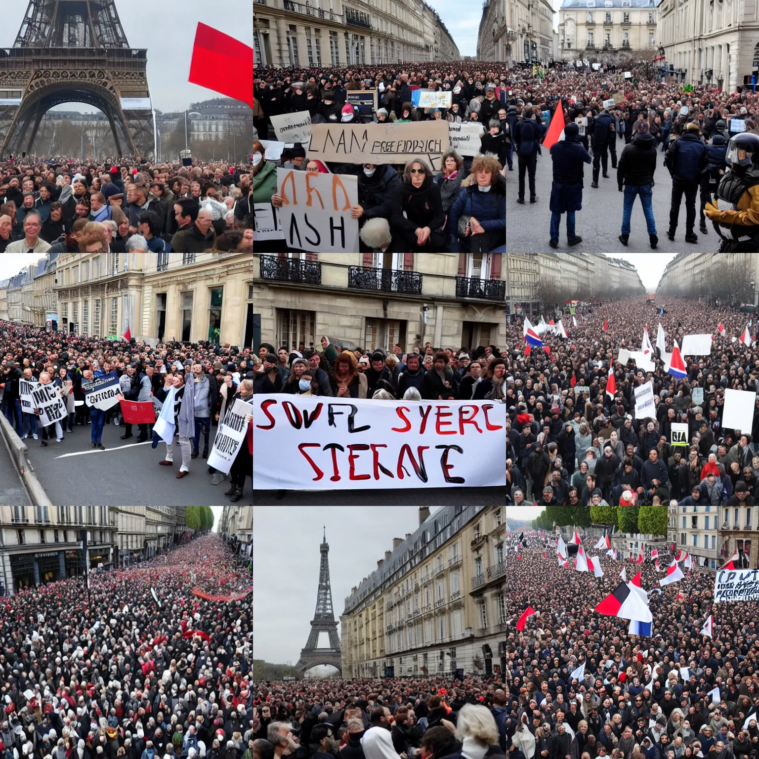 Prompt: french protest