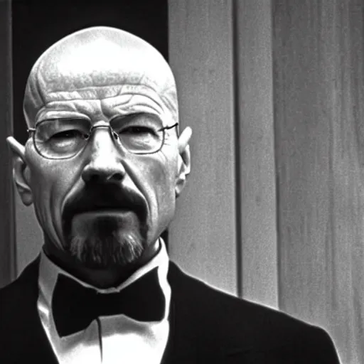 Prompt: A still of Walter White in The Godfather (1972)