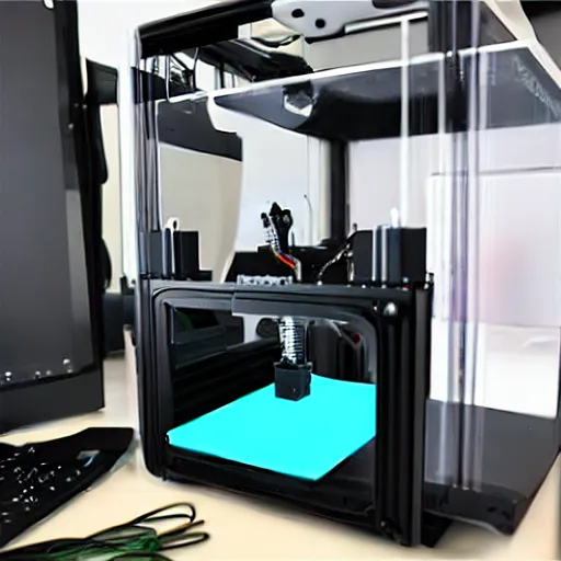 Prompt: futuristic 3 d printer